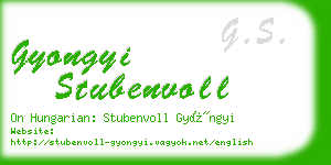 gyongyi stubenvoll business card